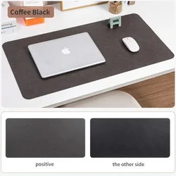 Vintage PU Leather Double - Sided Desk Mat - Waterproof, Non - Slip, Dirt - Proof Protective Pad for Home Office, Gaming, & Writing (Coffee Black)