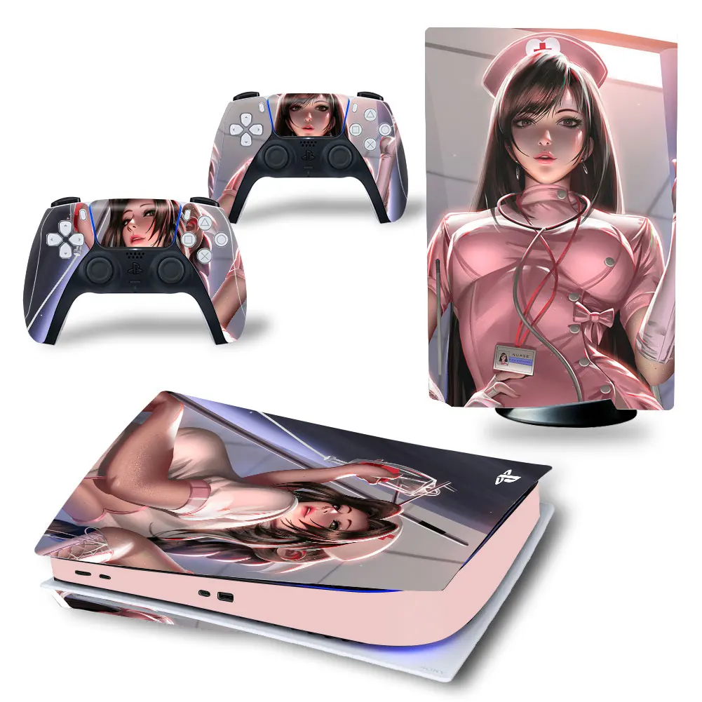 Anime Girls Ps5 Disk Digital Skin Sticker Decalcomania Cover Per Console Ps5 E Controller Ps5 Skin Sticker Vinyl 4094