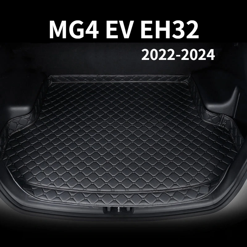 

Кожаные коврики для багажника автомобиля MG4 EV EH32 2022 2023 2024, водонепроницаемые защитные чехлы, коврики для заднего багажника автомобиля, автомобильные аксессуары
