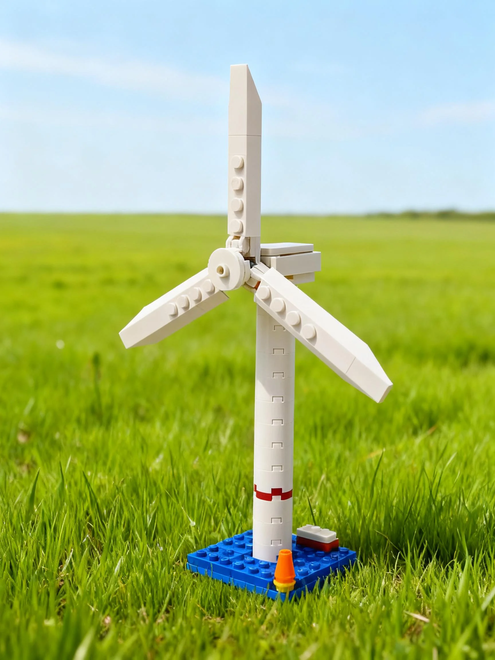 MOC Windmühlen-Baustein-Modellbausatz – ABS-Kunststoff, kleine Szene, Ornament, pädagogisches Weihnachtsgeschenk für Kinder – Detail 4