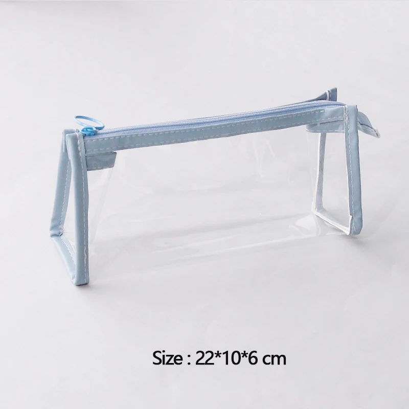 مقلمة شفافة سعة كبيرة حقيبة أقلام بسيطة Kawaii حقي...