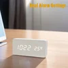 Xiaomi MIJIA Wooden Digital Alarm Clock  LED Table Clock with Temperature for Bedroom Office Desk Decorations 2