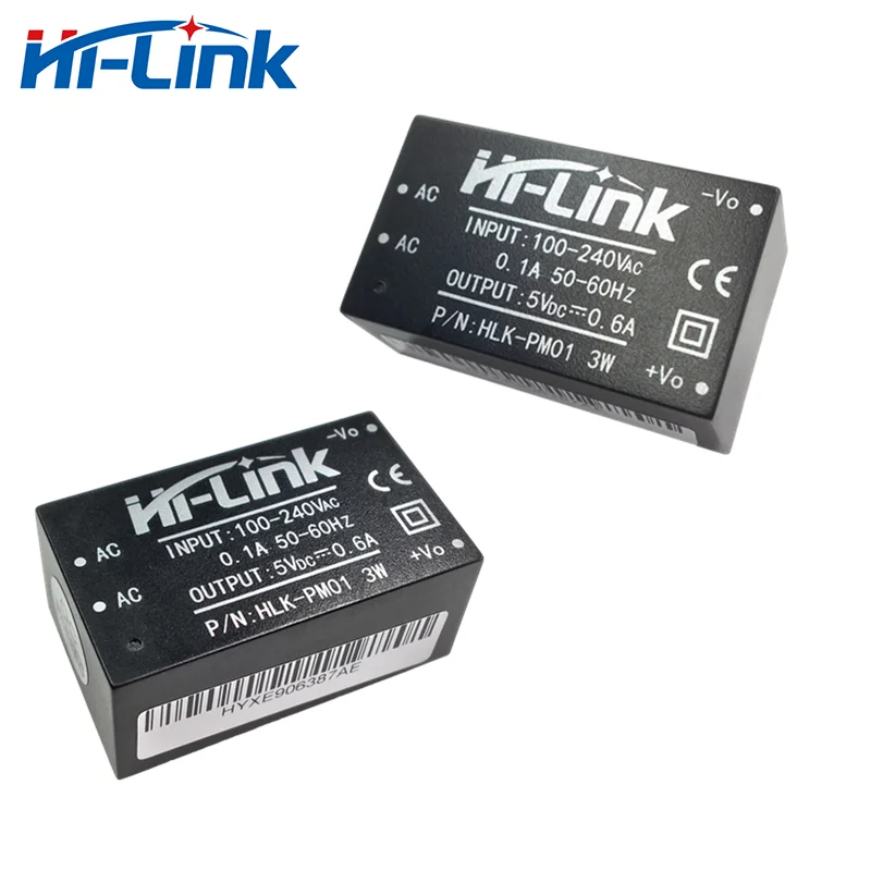 Hi-Link PM01 3W Output Ac Dc converte 5v/600mA High-efficiency Isolated switching LED power supply module In stock