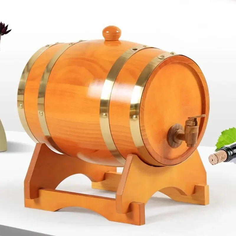 빈티지 오크 나무 와인통 1.5L/3L 화이트 와인 레드 와인 소나무통 홈데코 맥주통 수납 레진 수도꼭지 축제 선물