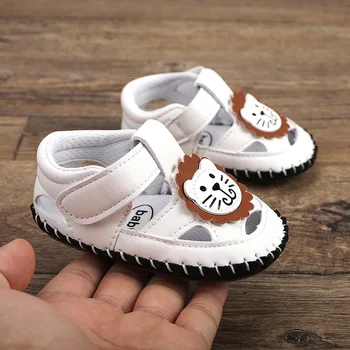 Summer Infant Boy Cartoon Lion Sandals: Comfortable Hollow-out Design, Soft Soled, Anti-slip First Walker Shoes 0-15 Months 4