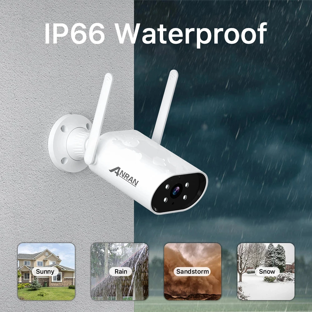 ANRAN 5MP Wifi Surveillance Camera 1920P HD IR Night Vision Outdoor Wireless Security CCTV Camera Two-way Audio Motion Detection
