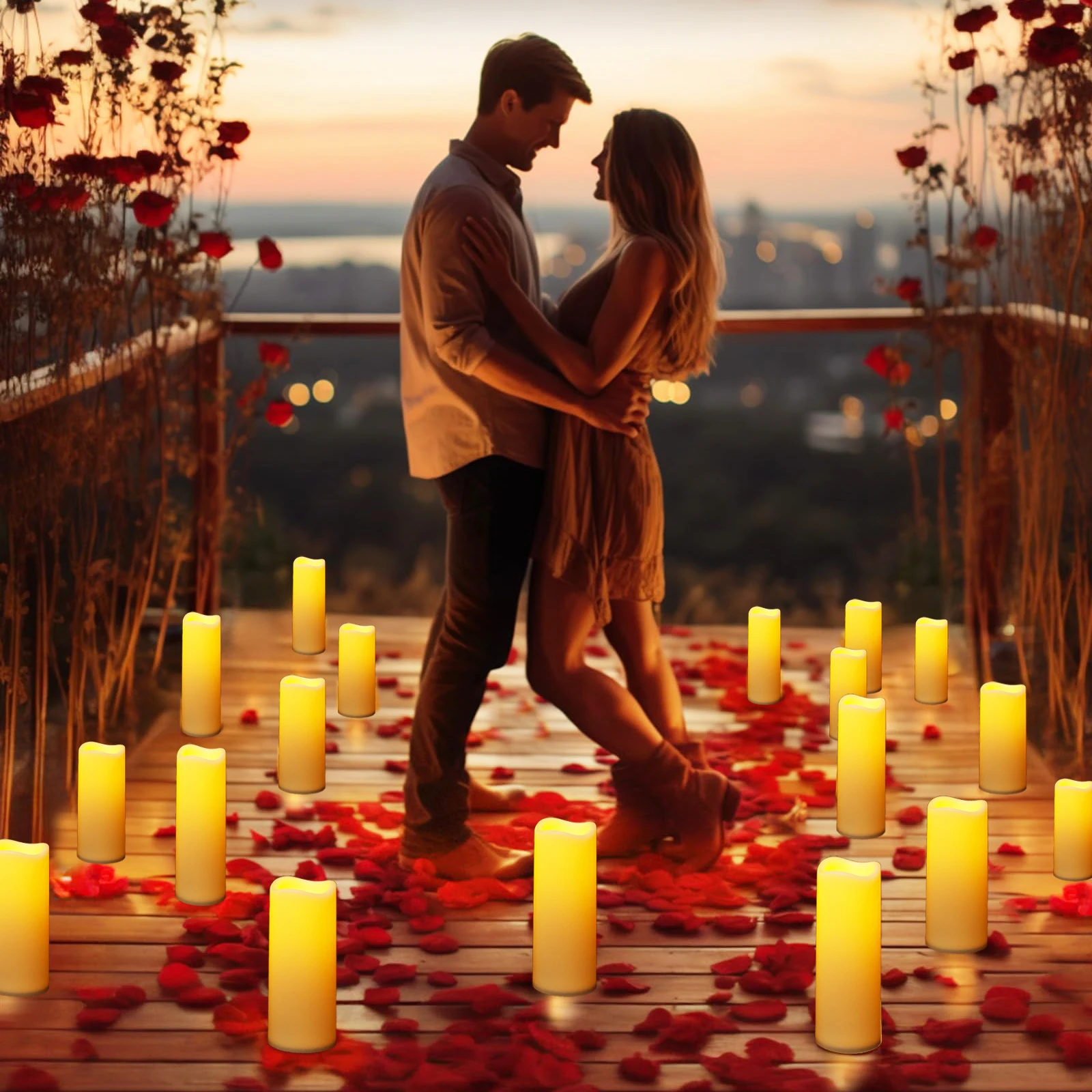 Cake candles 12-120PCS flickering LED candles wedding decor flameless candles with remote control battery operated tealight dinner home party