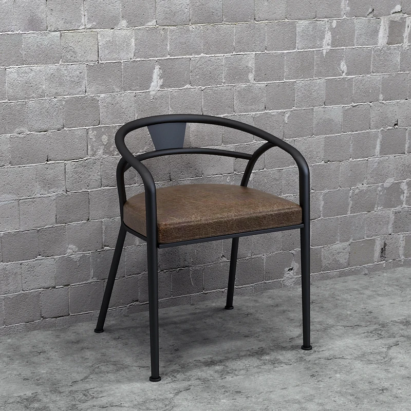 Solid Wood Commercial Round Table Retro Dining Room Table and Chair Combination