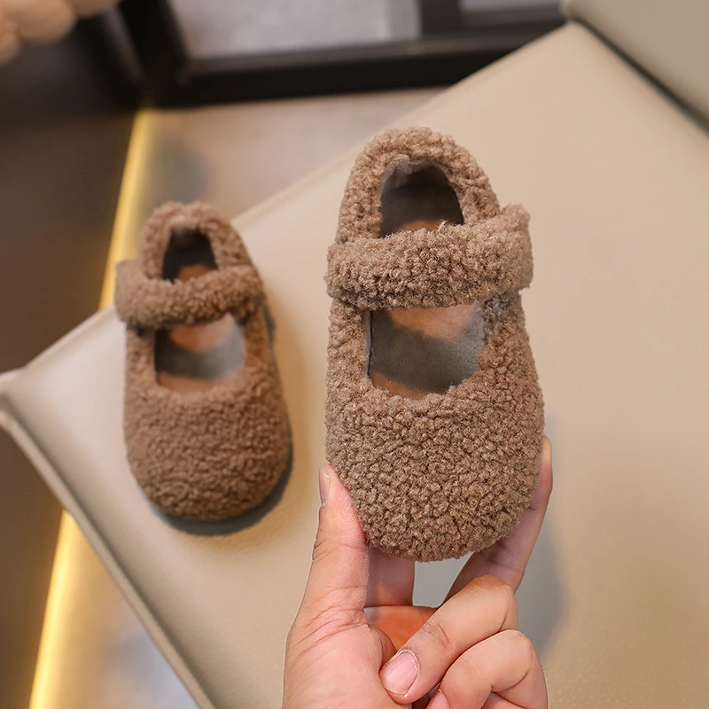 

Baby Cotton Shoes Autumn and Winter Ankle Warped Girls Indoor Home Shoes Anti Slip Children's Cotton Shoes for Boys Casual Shoes