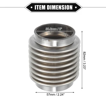 X Autohaux 63x102 มม.63x203 มม.76x102 มม.ท่อไอเสีย Flex ท่อรถท่อไอเสียท่อยืดหยุ่นท่อ Universal ไอเสีย Joint 9