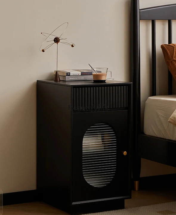 

Solid Wood Bedside Cabinet Bedroom High Sense Locker Small 35cm