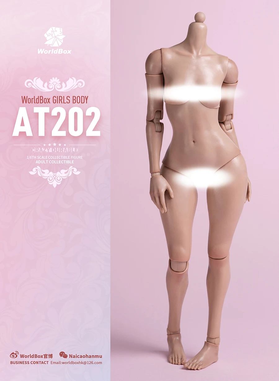 Worldbox AT203 1:6 Pale Skin Female Figure Body Hands Foot