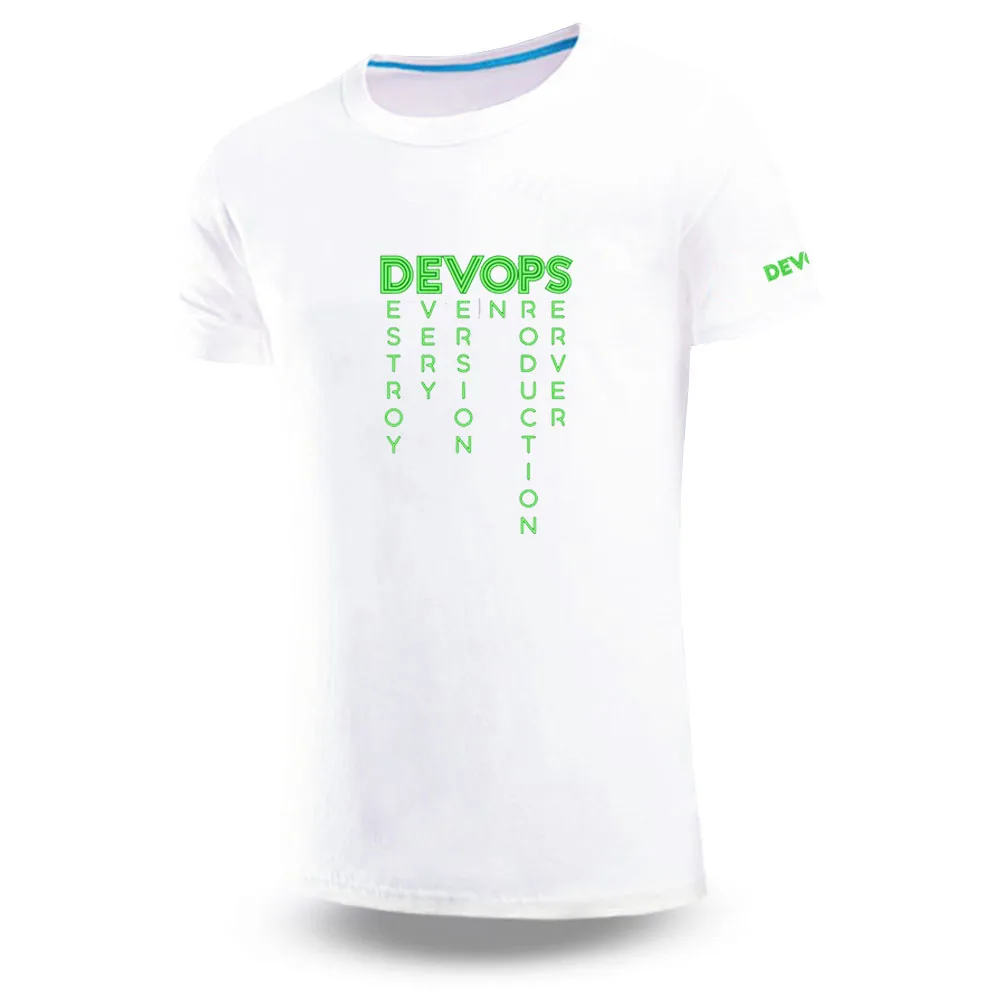 DEVOPS - The real definition of DEVOPS 2023 Summer style men Leisure fashion Short Sleeve Sport comfort Breathable T Shirt top