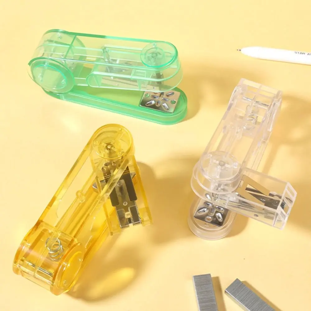 투명 스테이플러 360도 회전 노동 절약형 제본기 중간 접착 스테이플링 기계 학교 사무실용