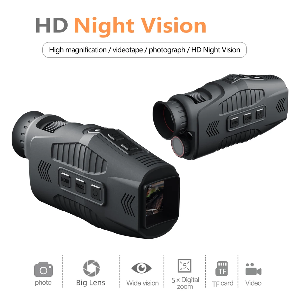 

R11 1080P Monocular Infrared Night Vision Day Night Use Photo Video Taking 5X Digital Zoom 300M Full Dark Viewing Distance New