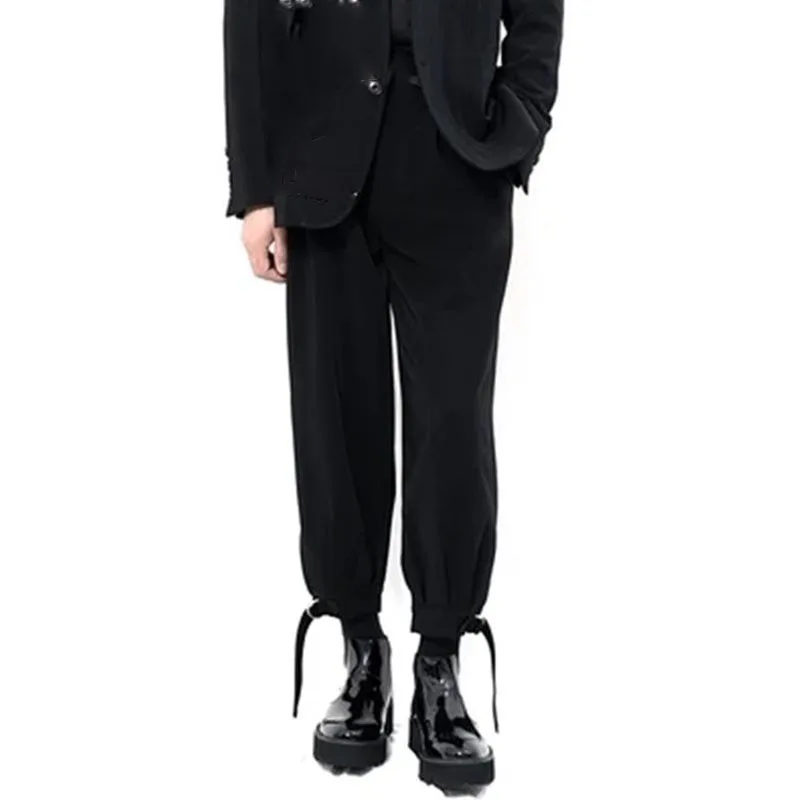 

Men's Black Pants Loose Pants Black Simple Casual Men's Straight Pants Casual Large Wide Leg Casual Pants New Men In Spring