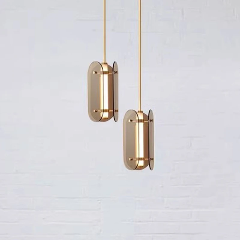 

Nordic LED Glass pendant lights Retro restaurant Creative living room pendant Lamp Simple bedside lamp Indoor decorative lights