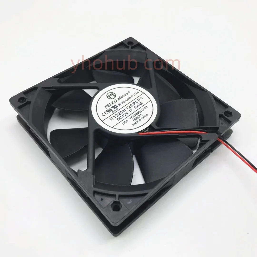 

PELKO R1225H12SPLP1 DC 12V 0.44A 120x120x25 мм 2-проводной серверный квадратный вентилятор