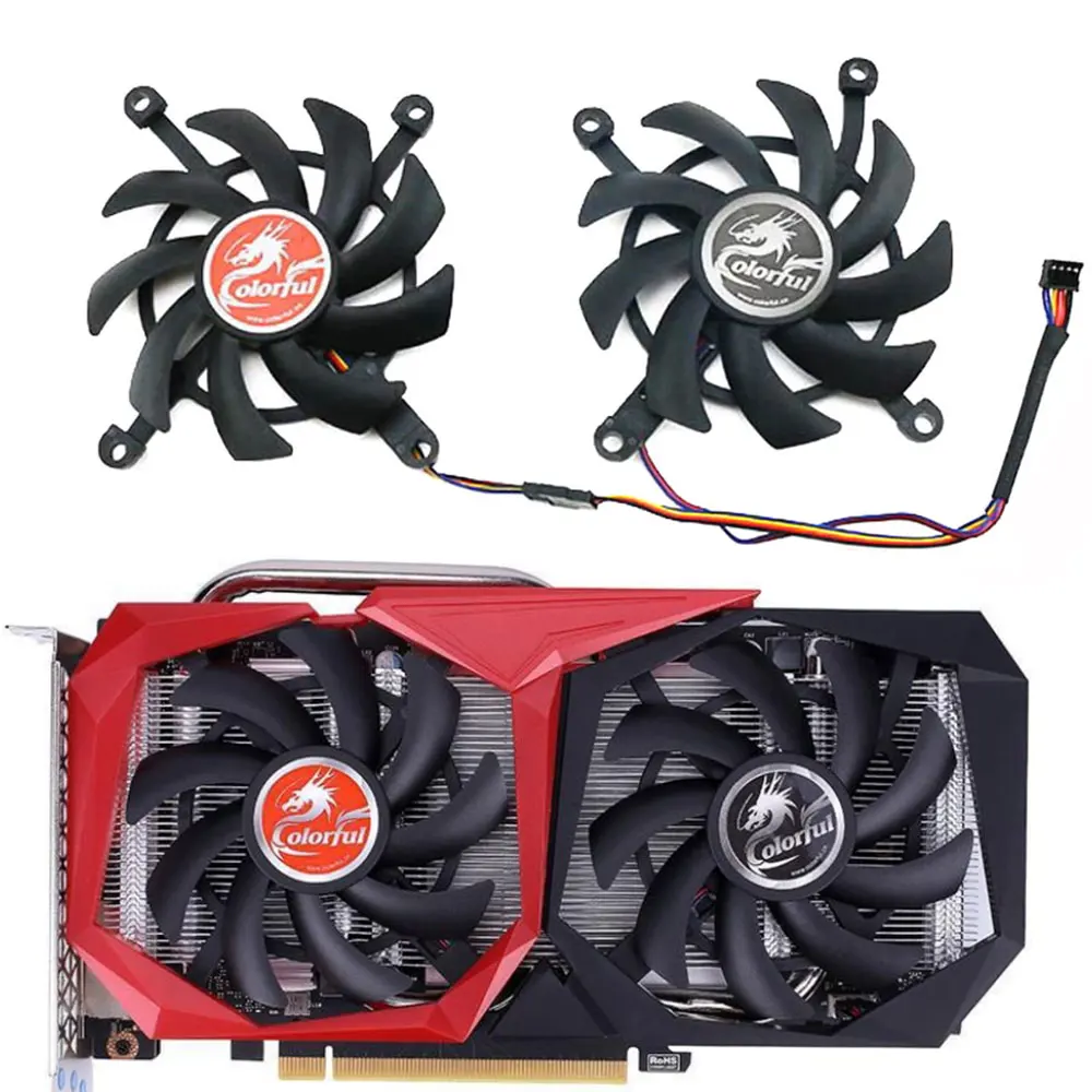 

Новый вентилятор для графического процессора RTX 2060, 85 мм, 4 контакта, для цветных GTX 1650 1660 1660Ti Battle Ax, RTX 2060 2060 SUPER Battle Ax, охлаждающий вентилятор дл...