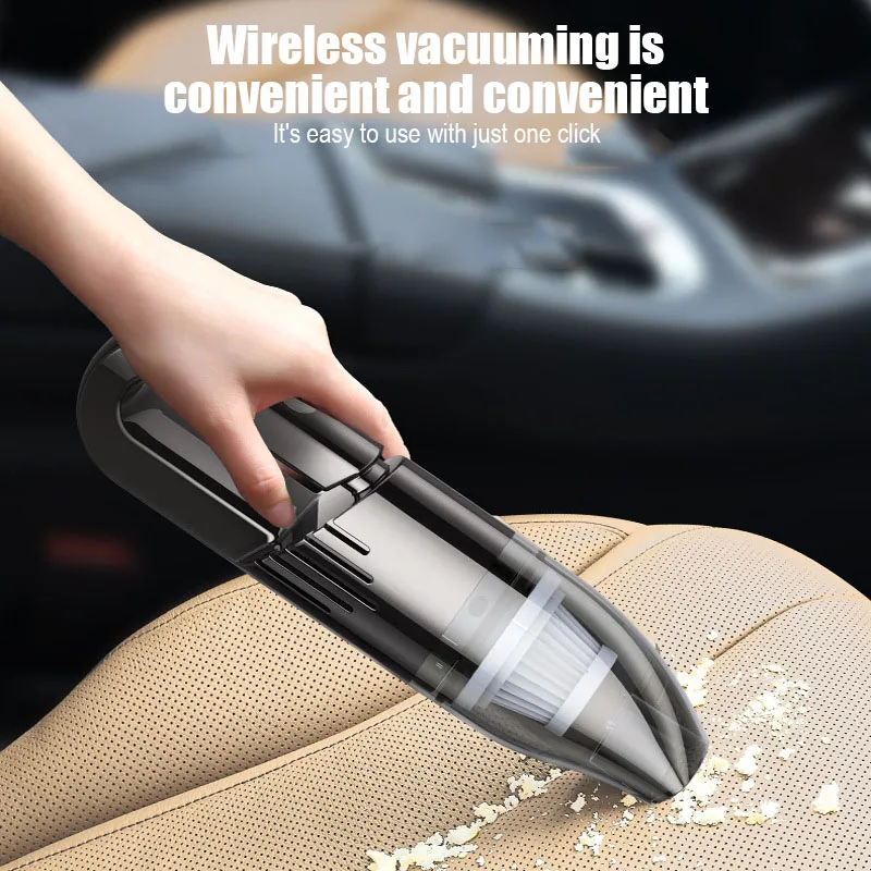 

Car Vacuum Cleaner 120W Usb 2000Mah 6000Pa Wireless Mini Vacuum Cleaner Mite Remover High Power Car Wireless Vacuum Cleaner