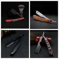 Men Professional Manual Shaver Straight Edge Stainless Steel Barber Razor Folding Shaving Shave Beard Cutter with Blade 1