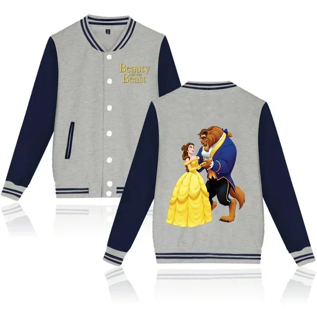 Beauty and the Beast Baseball Jacket Men Women Hip Hop Harajuku Jackets Streetwear Kids Boys Girls Loose College Coats