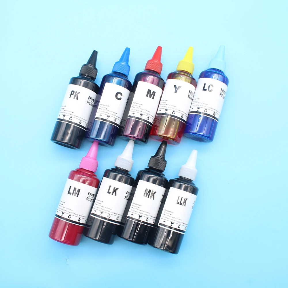 9 X 100ML Premium Pigment Ink for Epson Surecolor P600 P800 P608 P808 R3000 Stylus Pro3880 3800 3850 3890 3885 Refill Ink