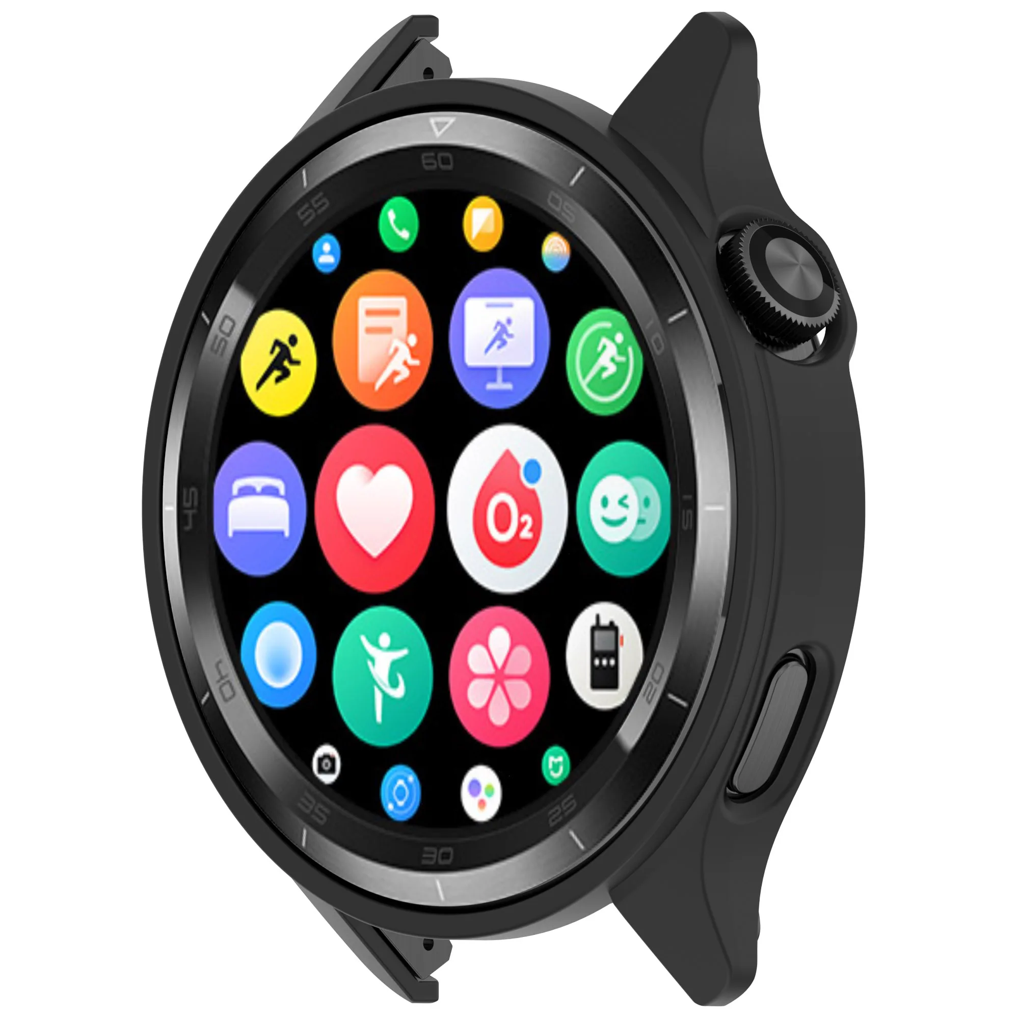 Durable Shockproof Smartwatch Bumper Shell - Transparent Hollow Case