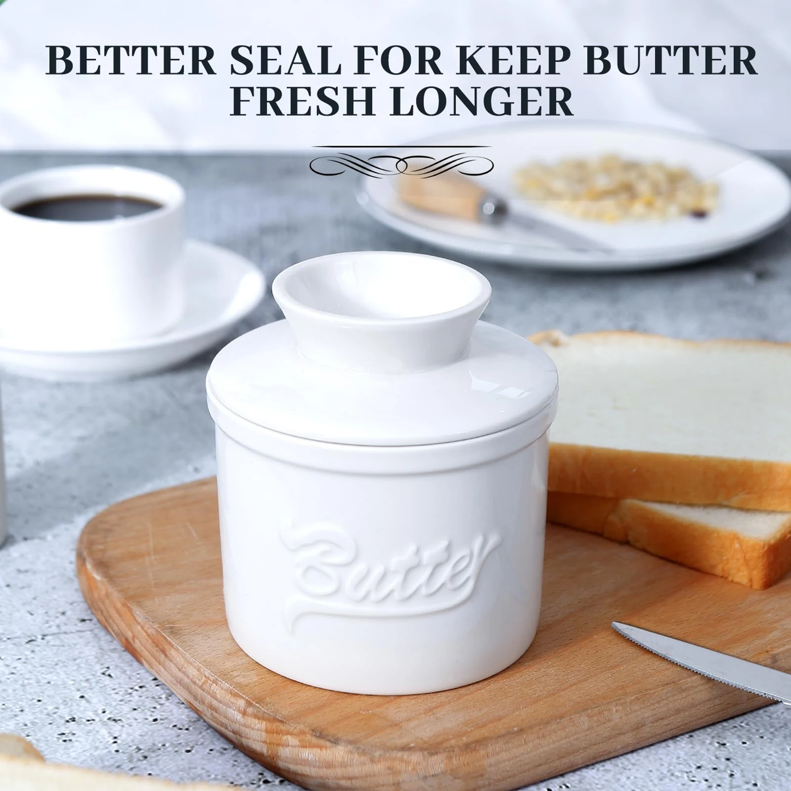 Ceramic Butter Storage Jar Exquisite Cheese Bowl With Lid Household Baking Storage Container For Butter Cheese Milk Honey butter storage box