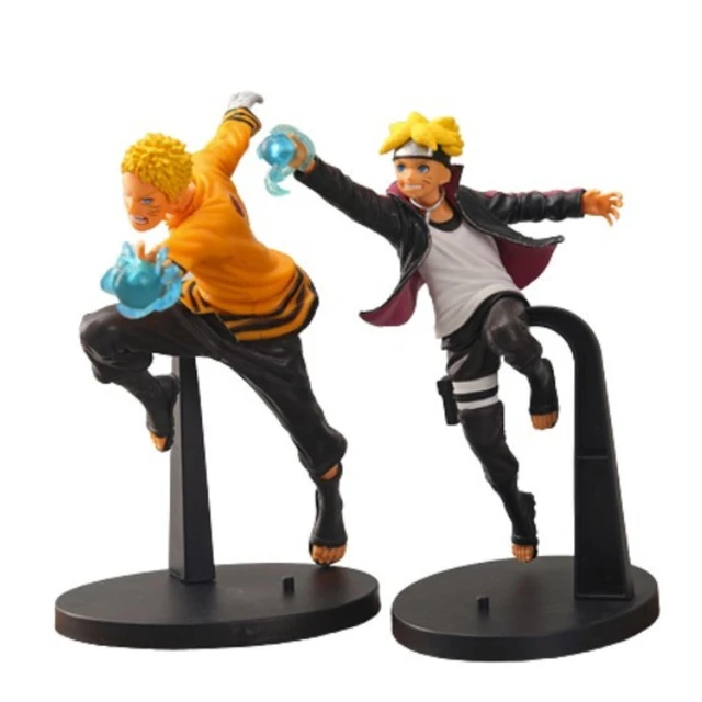 2 Pcs Anime Naruto Shippuden & Boruto Figurine Statues Action Figures Set