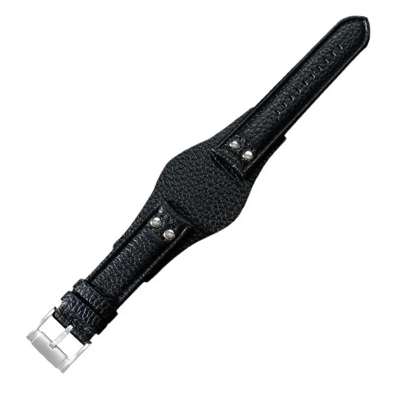 Men's Retro Style Genuine Leather Watch Strap, 22mm, Comfortable Wristband