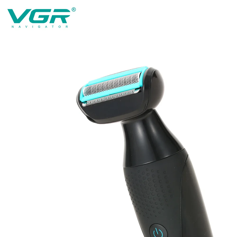 Pubic Hair Shaver VGR Male Intim Shave Intimate Shaving Men's Underhair Chest Arm Groin Area Haircuts Epilator IPX4 Intime Rasor 4