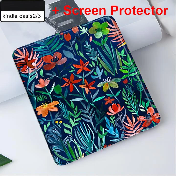 Premium PU Leather Book Cover with Screen Protector and Auto Sleep/Wake Function