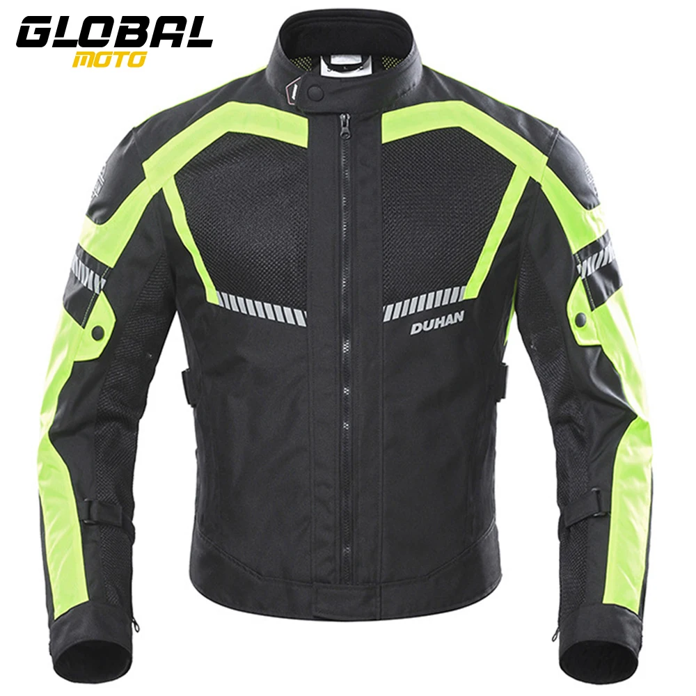 

DUHAN Men Breathable Motorcycle Jacket Summer Mesh Motocross Cycling Clothing Reflective Motorbike Riding Protective Jacket