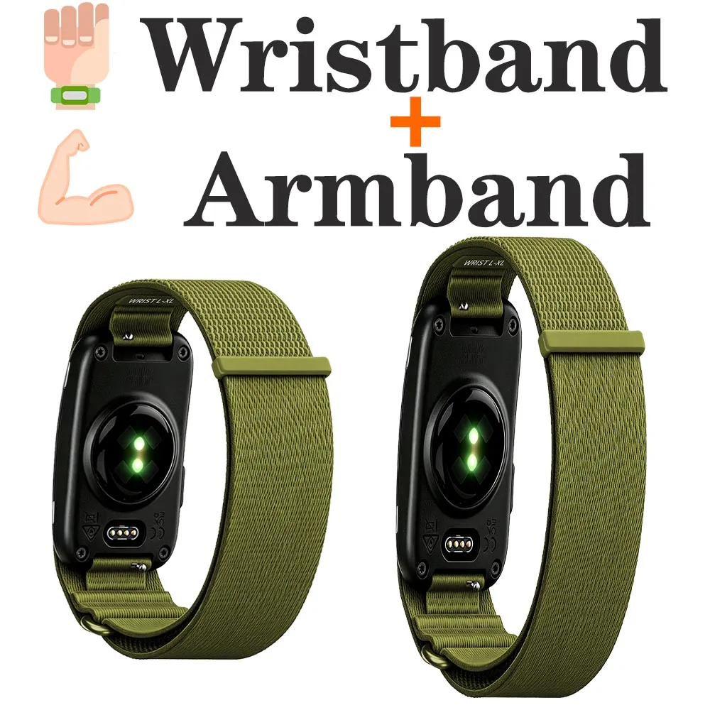 Nylon Woven Adjustable Fitness Tracker Bicep Strap - Breathable Arm Wristband Replacement
