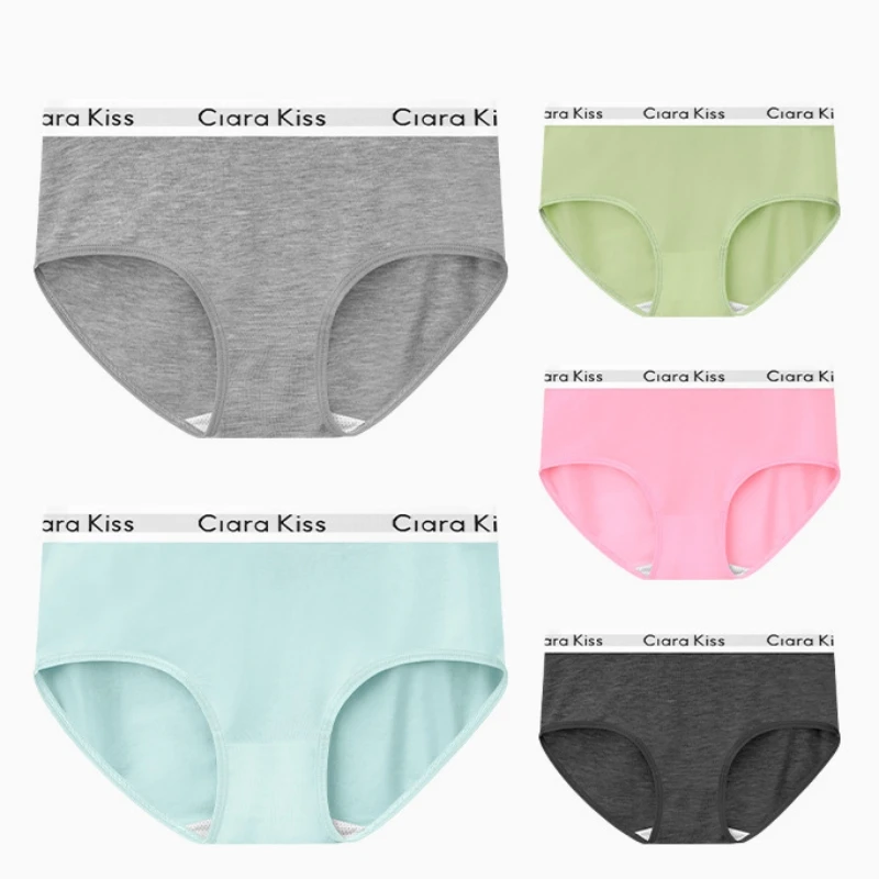 

Women's Underwear Cotton Mid-waist Panties Sexy Panty Female Underpants Patchwork Ladies Briefs Women Breathable Lingerie M-2XL