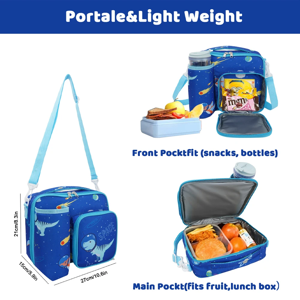 Cartoon School Lunch Bag for Children Outdoor Camping BBQ Large Insulated Cooler Bag Food Drink Thermal Picnic Bag