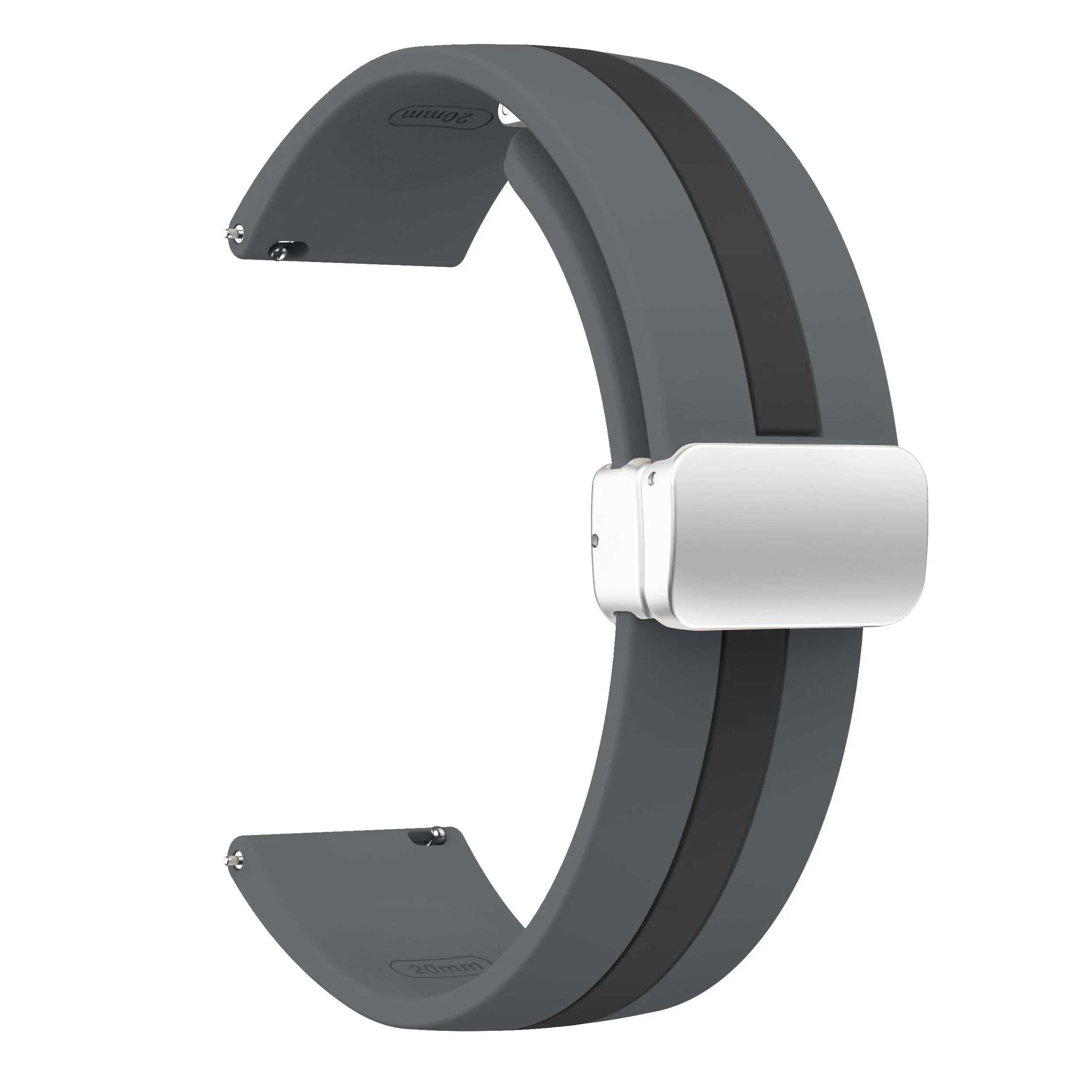 Magnetic D Buckle Silicone Watch Strap with Multiple Size Options