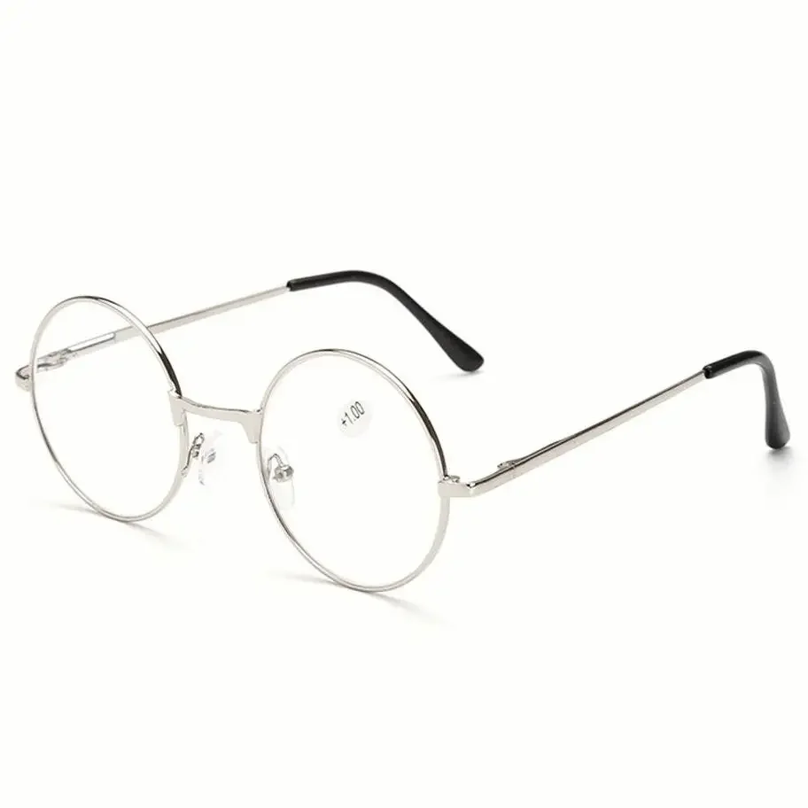 Timeless Unisex Vintage Metal Round Frame Reading Glasses
