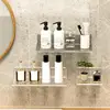 Storage Rack Acrylic Shelf Clear Wall Mounted Thick Transparent Floating Display Stick Bathroom Kitchen Ledge Home Organizer 5