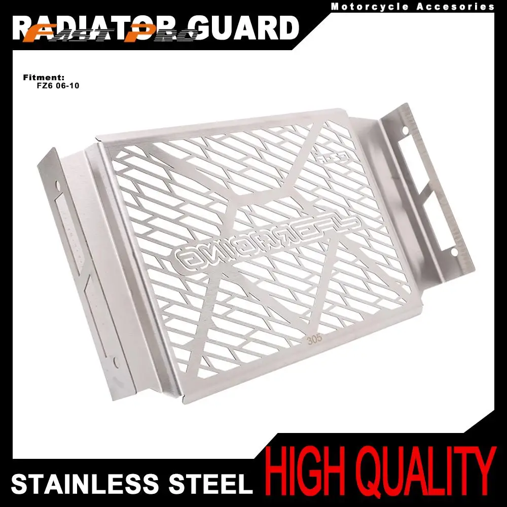 

For Yamaha FZ6 2006 2007 2008 2009 2010 Motorcycle Stainless Steel Radiator Grille Cover