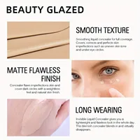 BEAUTY GLAZED – ensemble de maquillage pour le visage, fond de teint liquide + apprêt + Contour liquide, bronzant naturel résistant aux taches, sans poids, longue tenue, 3 pièces 5