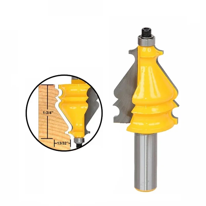 

1pc 12mm 1/2" Shank Line Architectural Molding Router Bit Woodworking Tenon Milling Cutter for Wood Machine Tools