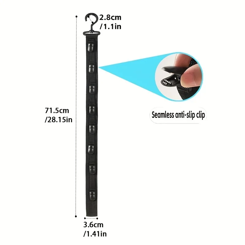 71.5cm 모자 보관함, 야구 모자 8개 수납 가능, 가정 및 옷장 모자 보관에 적합, 옷장에 모자를 걸기 위한 완벽한 도구