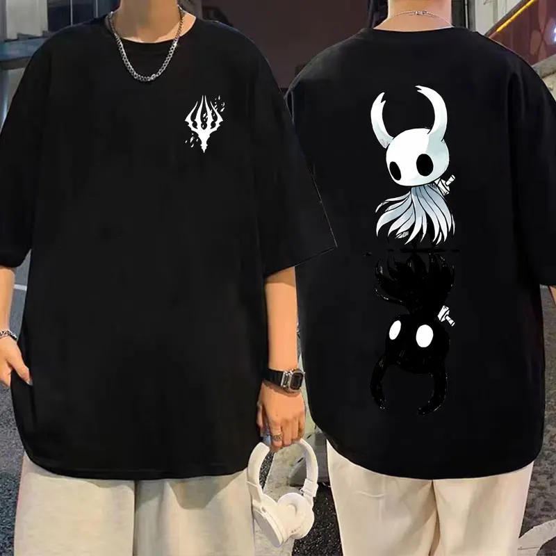 

Game Hollow Knight Graphic Print T-shirt Male High Quality Pure Cotton Tshirt Men Women Anime Fashion Oversized Streetwear Tees