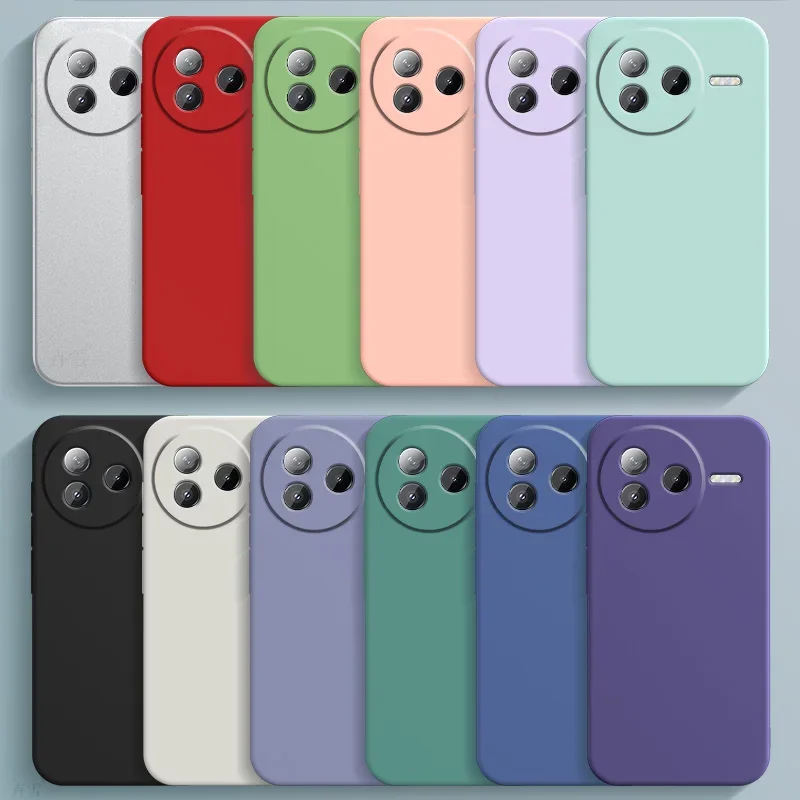Liquid Silicone Matte Back Case with Candy Color and Camera Lens Protection