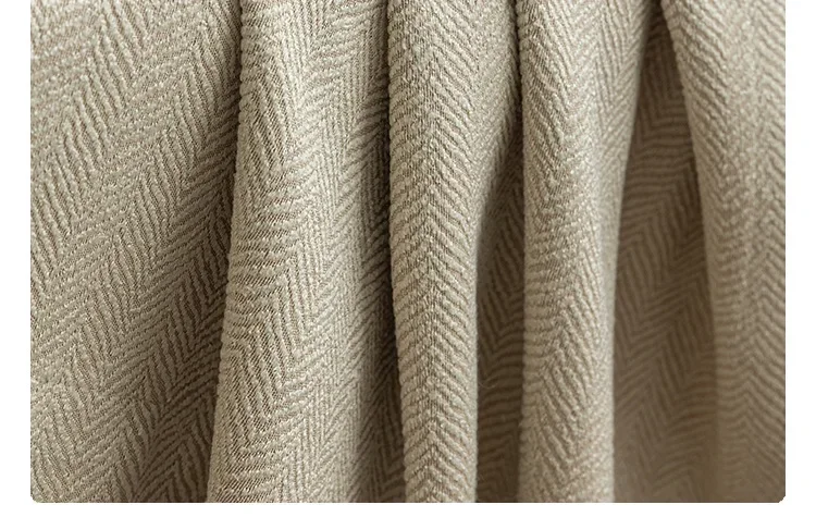 Description Picture 6 of item(71) Customized New Style Light Luxury Chenille Curtains Nordic Living Room Bedroom Blackout