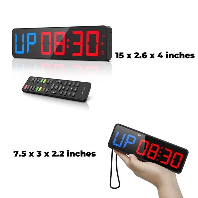 Timer Palestra ANJANK Magnetico Con Telecomando - Cronometro, Conto Alla Rovescia, Regolazione Luminosità - Foto 10