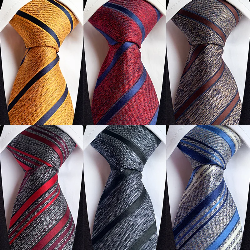 

2024 New Retro Gentleman Tie Korean Edition Fashion Men's High Quality Texture Daily Versatile Business Travel Striped Suit Tie