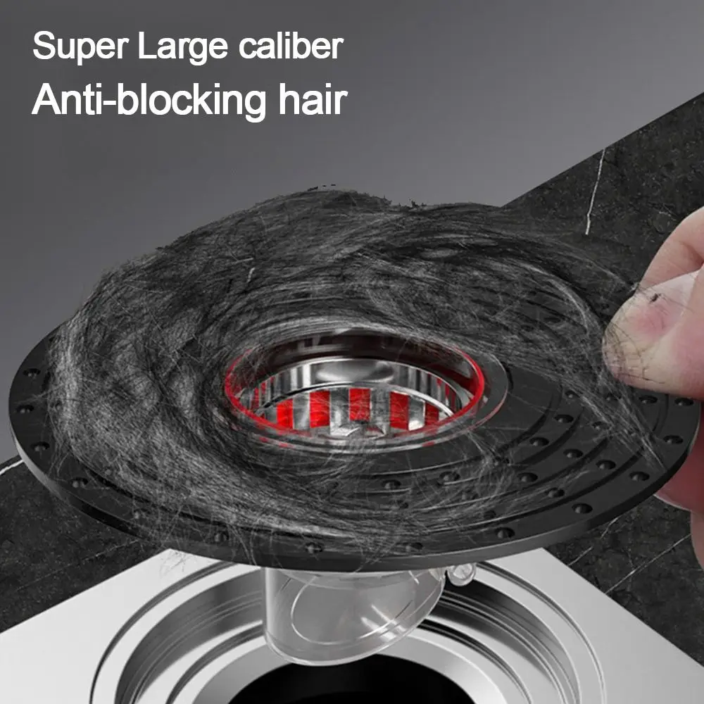 Description Picture 5 of itemWith Grid Grate Cover Shower Floor Drain Core Backflow Preventer Insect Proof Sink Strainer Dectable Anti Blocking Drain Filter